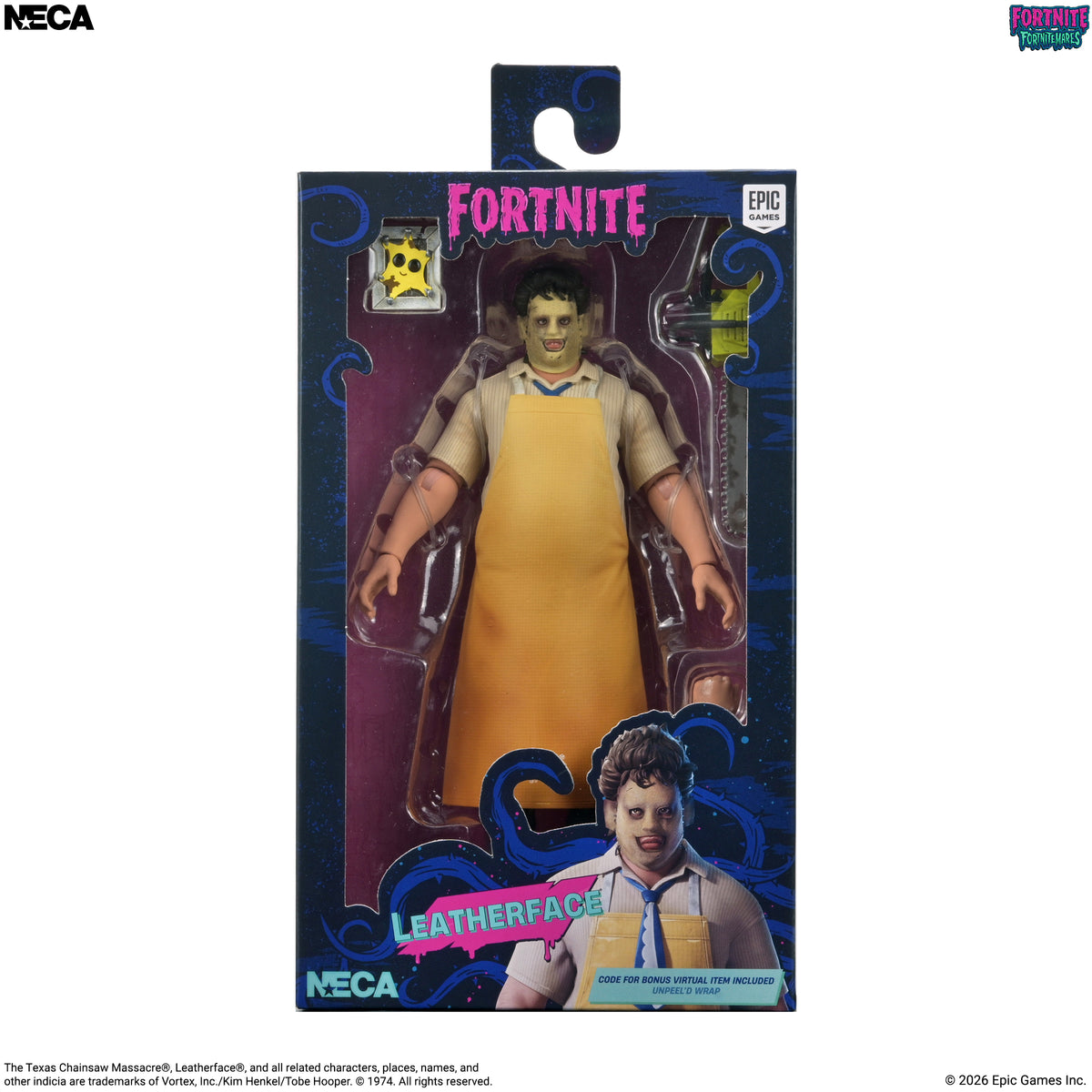 Fortnite x Texas Chainsaw Massacre - Fortnitemares Leatherface 7” Scale Action Figure on the NECA Store