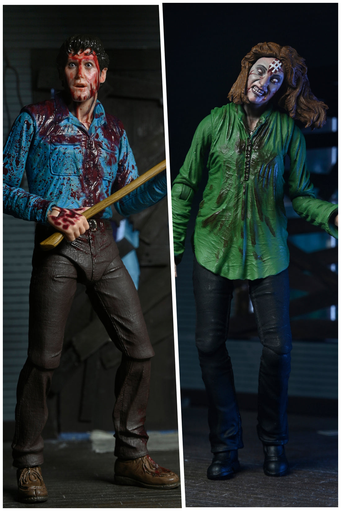 The Evil Dead - Bloody Ash &amp; Cheryl Williams 7” Scale Action Figure (2-Pack) - NECA