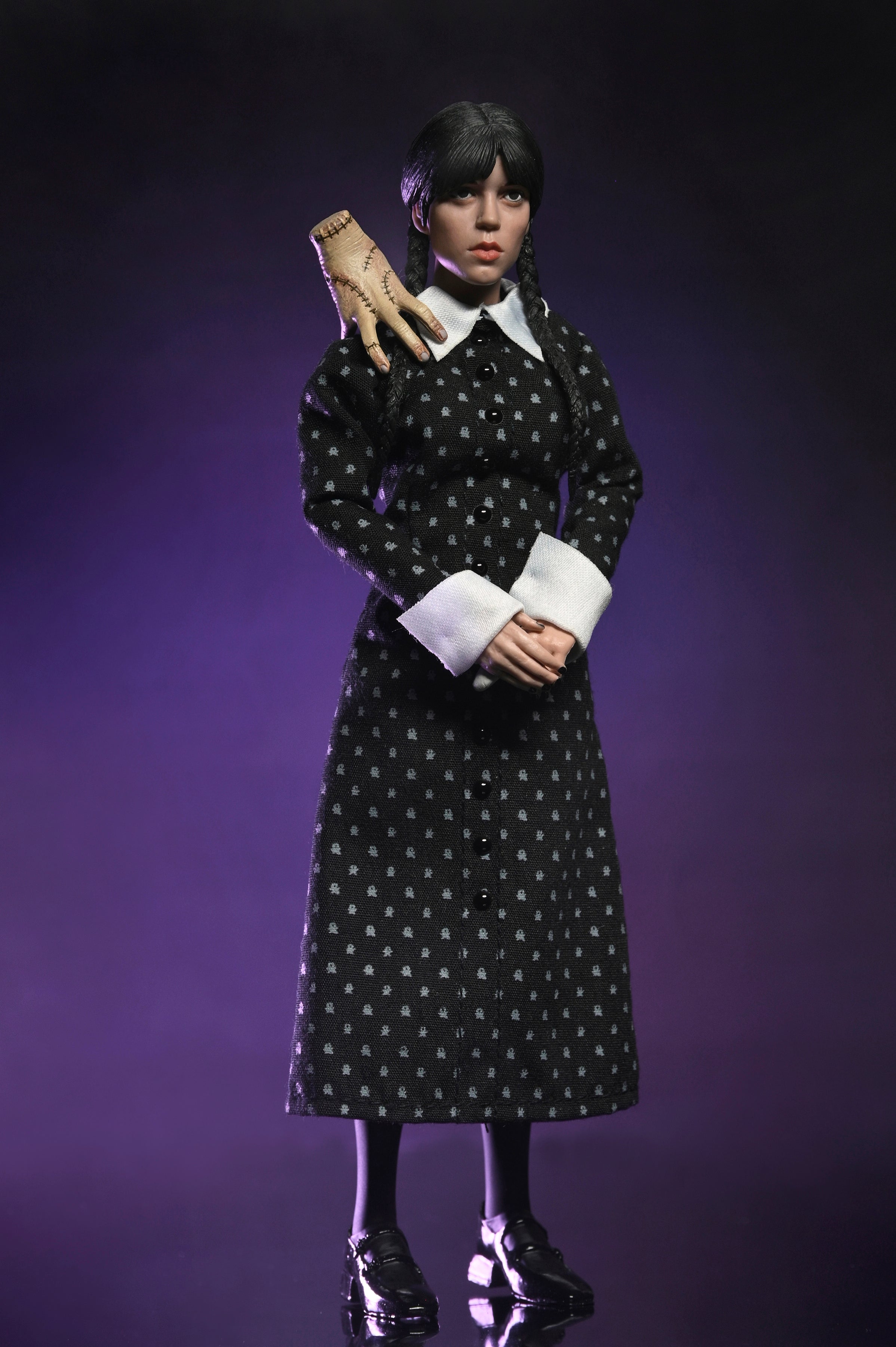 Wednesday - Wednesday Addams (Classic Dress) 8&quot; Clothed Action Figure - NECA