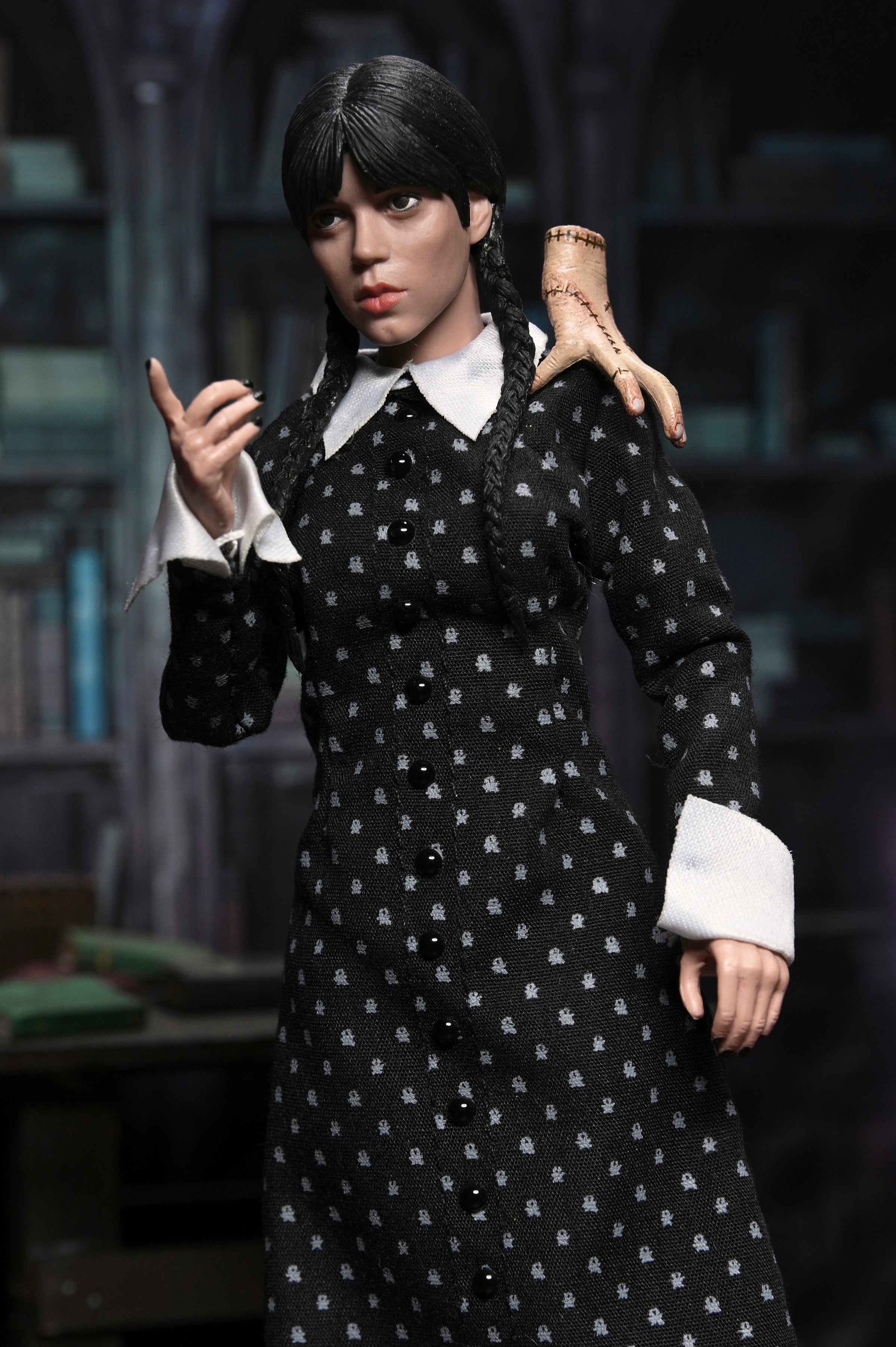 Wednesday - Wednesday Addams (Classic Dress) 8&quot; Clothed Action Figure - NECA