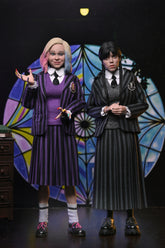 Wednesday Addams (Nevermore Uniform) and Enid 8" Clothed Action Figure 2-Pack - NECA