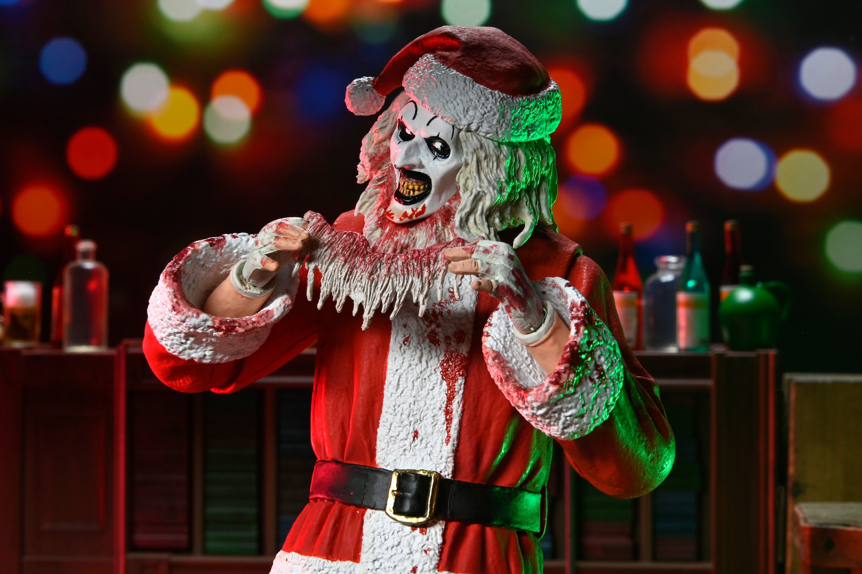 Terrifier 3 - Ultimate Santa Suit Art the Clown (Bloody Version) 7" Scale Action Figure on the NECA Store