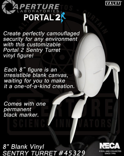 Portal 2 - Sentry Turret 8" Blank Vinyl Figure on the NECA Store