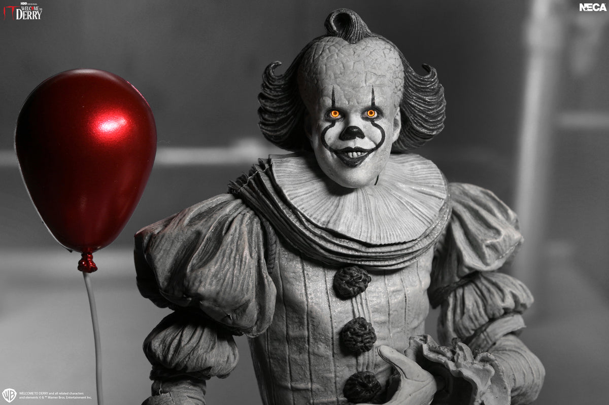 IT: Welcome to Derry - Ultimate Black & White Pennywise 7” Scale Action Figure on the NECA Store