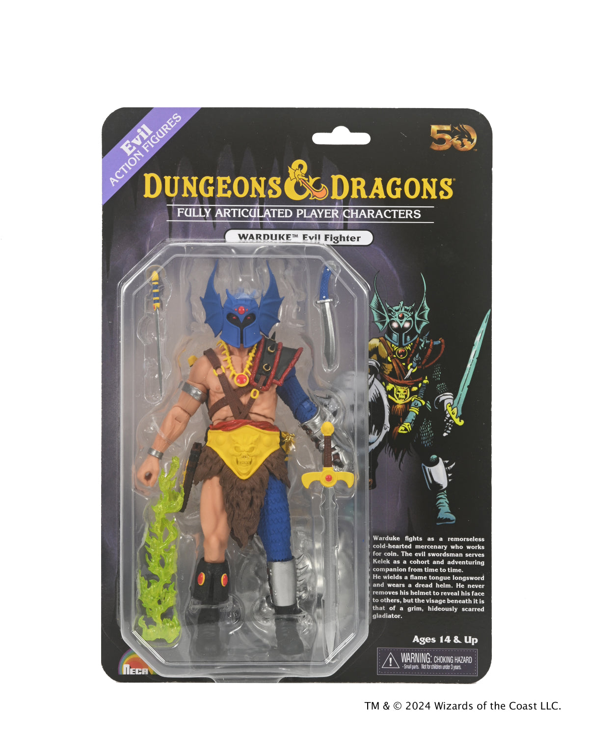 Dungeons and Dragons - 50th Anniversary Warduke 7&quot; Scale Figure on Blister Card - NECA