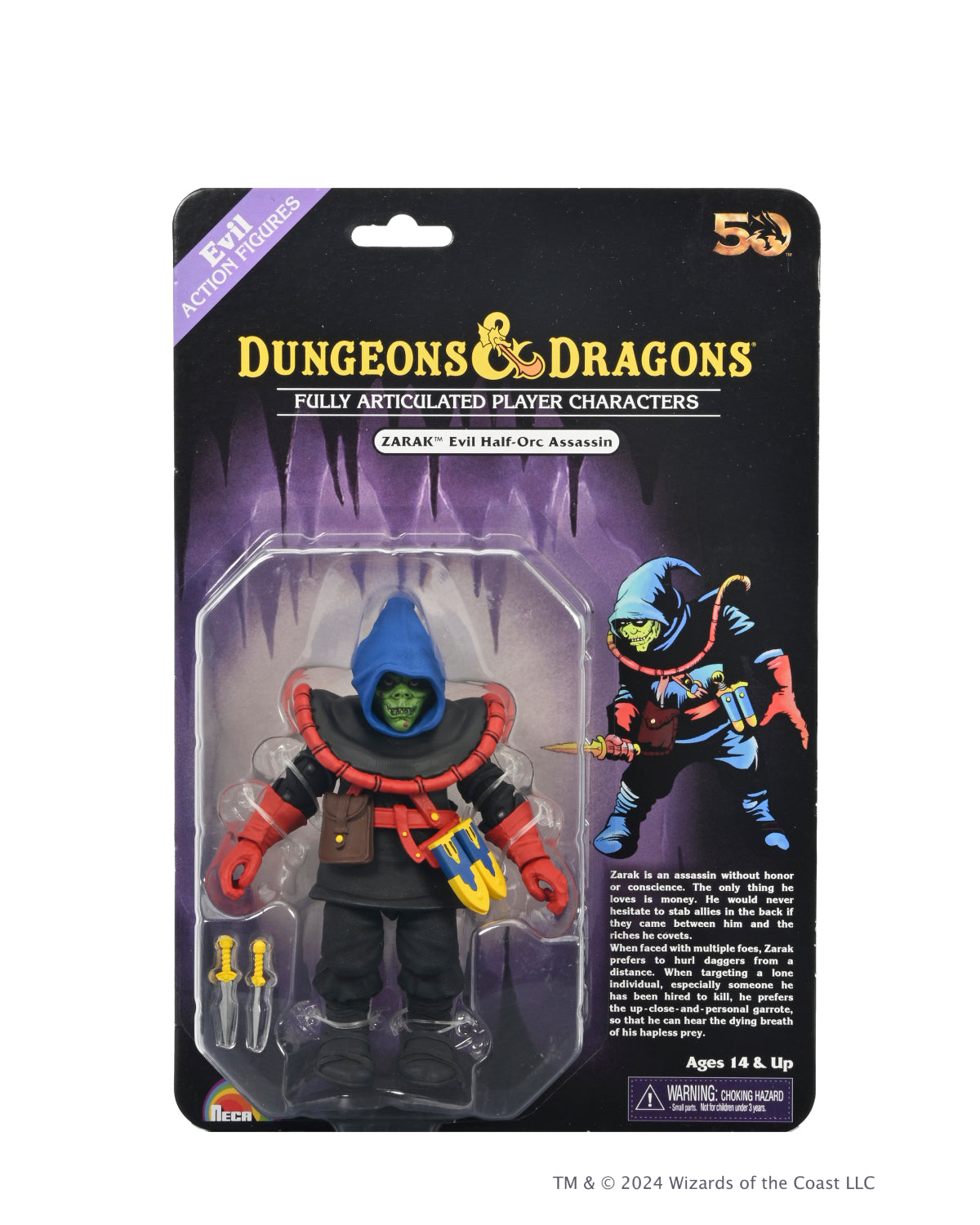 Dungeons and Dragons - 50th Anniversary Zarak 7&quot; Scale Figure on Blister Card - NECA