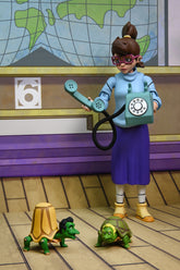 Irma figure with Mutant Turtle Vernon and Mutant Turtle Burne from the Teenage Mutant Ninja Turtles (1987 Cartoon) - Channel 6 Newsroom 7” Scale Action Figure 4-Pack - NECA