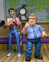 Burne and Vernon figures and accessories from the Teenage Mutant Ninja Turtles (1987 Cartoon) - Channel 6 Newsroom 7” Scale Action Figure 4-Pack - NECA