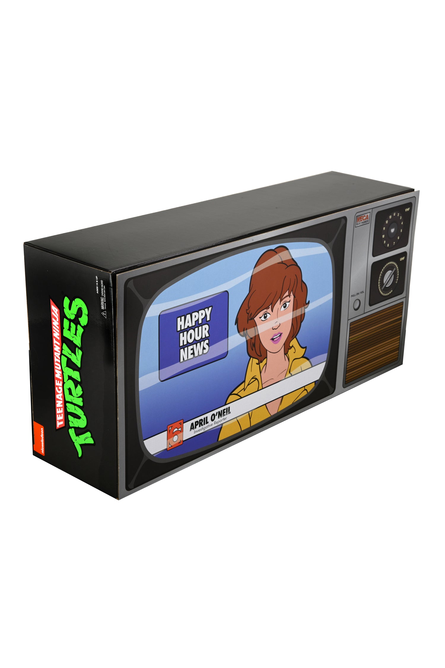 Packaging of Teenage Mutant Ninja Turtles (1987 Cartoon) - Channel 6 Newsroom 7” Scale Action Figure 4-Pack - NECA