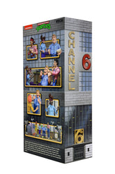 Packaging of Teenage Mutant Ninja Turtles (1987 Cartoon) - Channel 6 Newsroom 7” Scale Action Figure 4-Pack - NECA