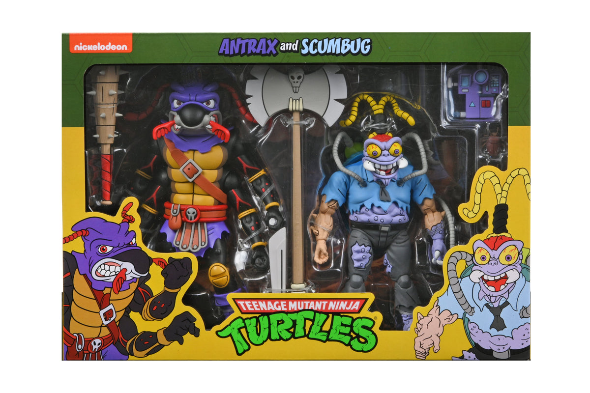 Teenage Mutant Ninja Turtles (Cartoon) – Antrax &amp; Scumbug 7” Scale Action Figure 2-Pack - NECA