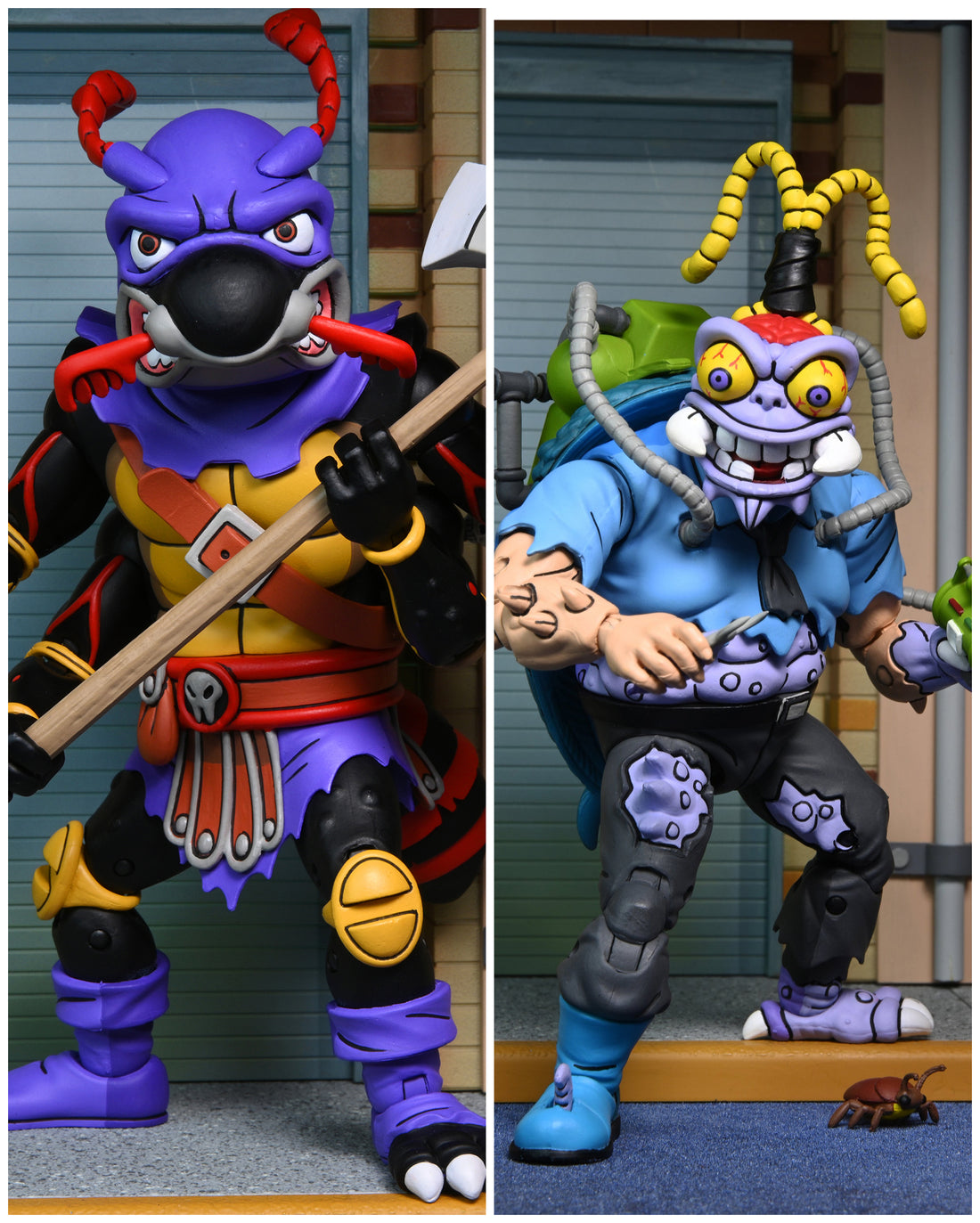 Teenage Mutant Ninja Turtles (Cartoon) – Antrax & Scumbug 7” Scale Action Figure 2-Pack - NECA