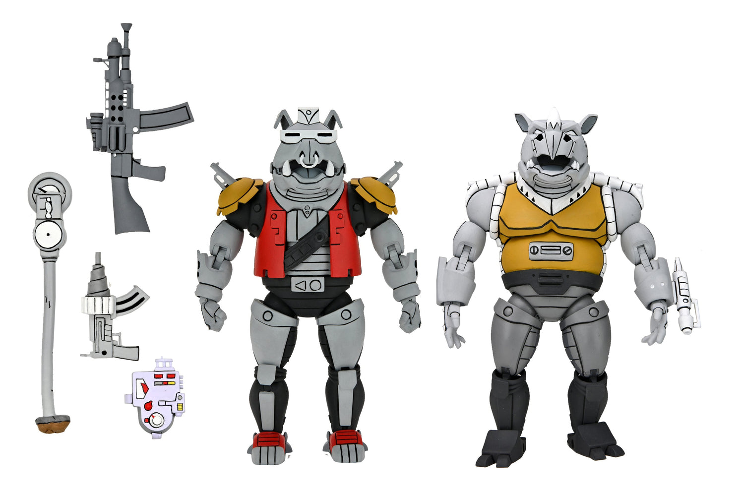 Teenage Mutant Ninja Turtles (Cartoon) - Super Bebop and Mighty Rocksteady 7” Scale Action Figure (2-Pack) on the NECA Store