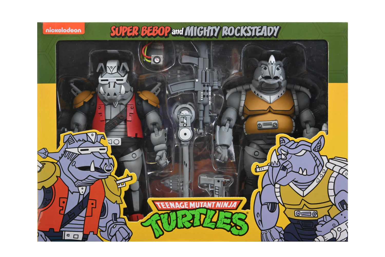 Teenage Mutant Ninja Turtles (Cartoon) - Super Bebop and Mighty Rocksteady 7” Scale Action Figure (2-Pack) on the NECA Store