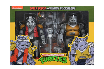 Teenage Mutant Ninja Turtles (Cartoon) - Super Bebop and Mighty Rocksteady 7” Scale Action Figure (2-Pack) on the NECA Store