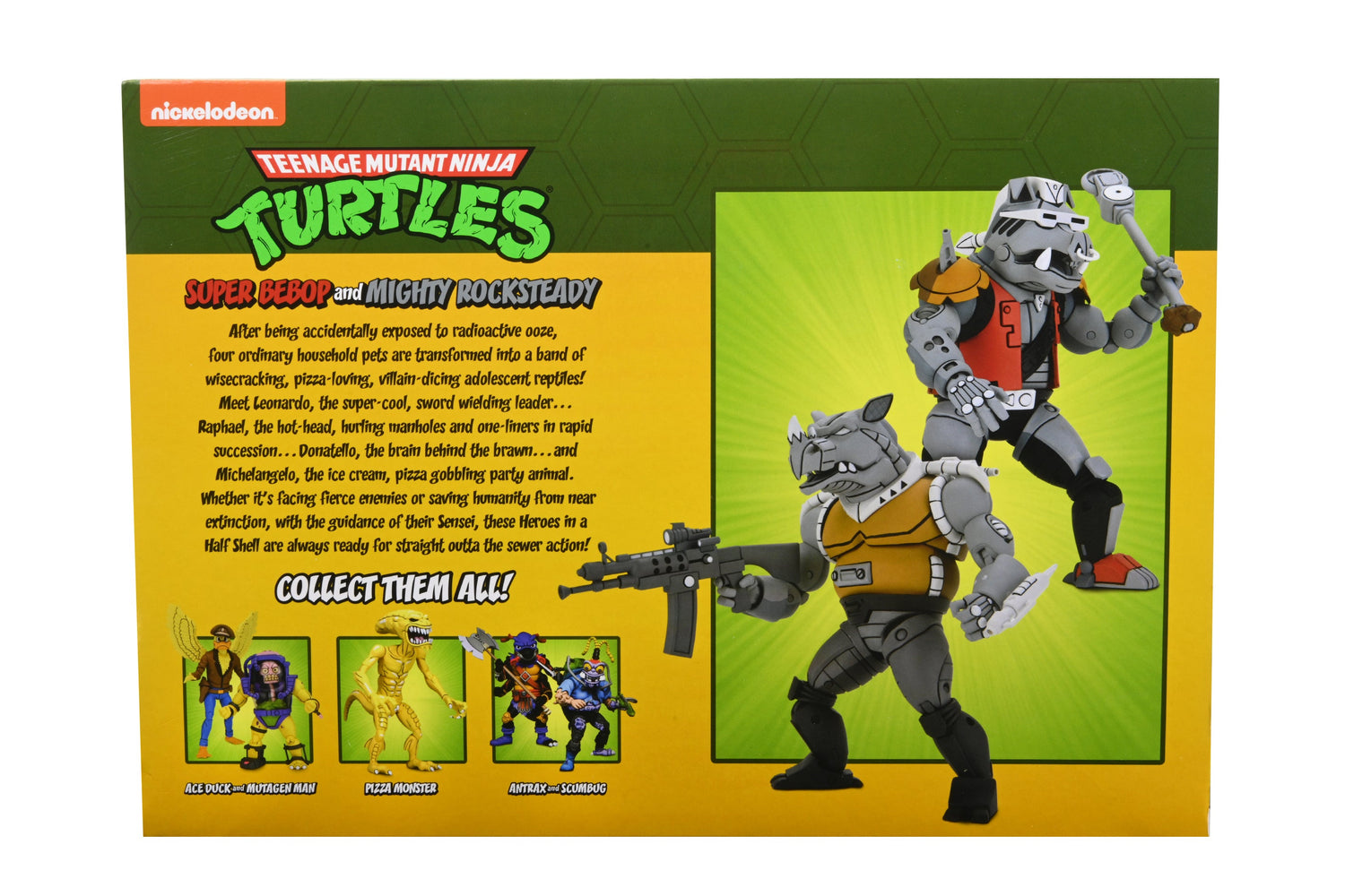 Teenage Mutant Ninja Turtles (Cartoon) - Super Bebop and Mighty Rocksteady 7” Scale Action Figure (2-Pack) on the NECA Store