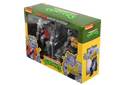 Teenage Mutant Ninja Turtles (Cartoon) - Super Bebop and Mighty Rocksteady 7” Scale Action Figure (2-Pack) on the NECA Store