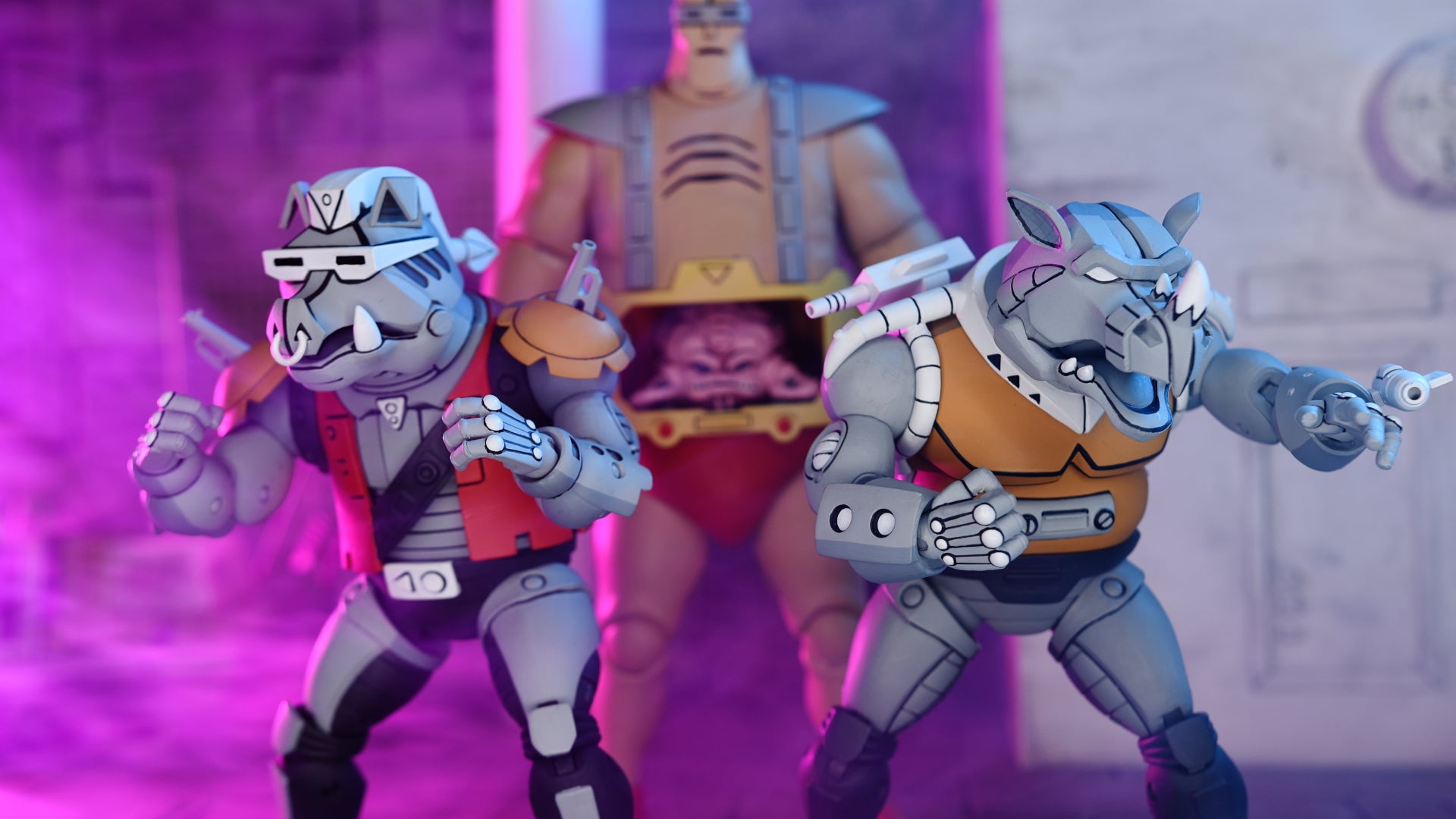 NECA TMNT タートルズ フィギュア ビーバップ ロックステディ アメコミ