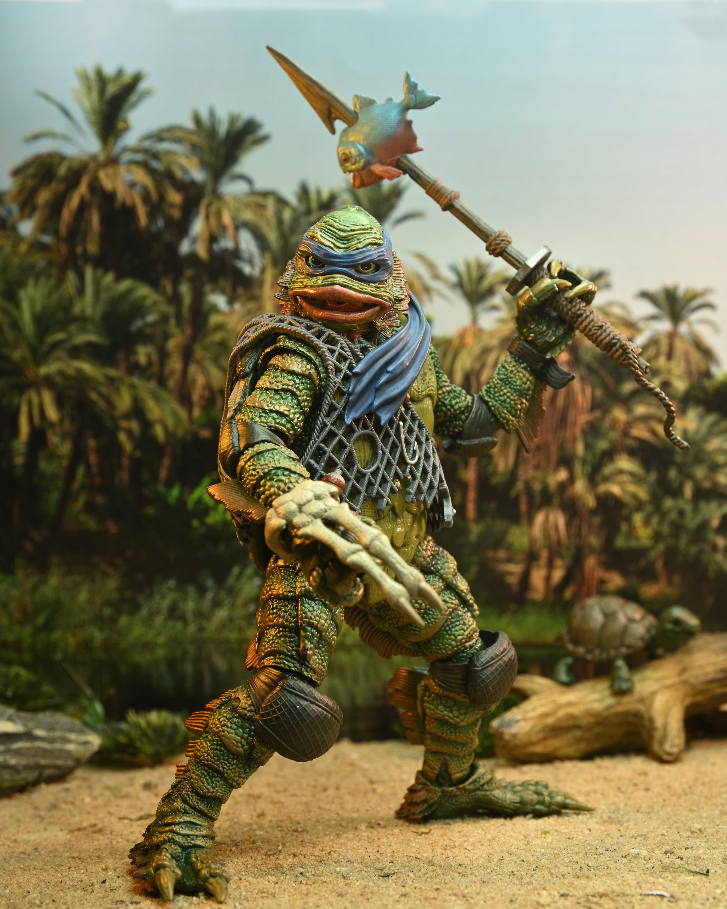 Universal Monsters x Teenage Mutant Ninja Turtles – Ultimate Leonardo as the Creature 7” Scale Action Figure - NECA
