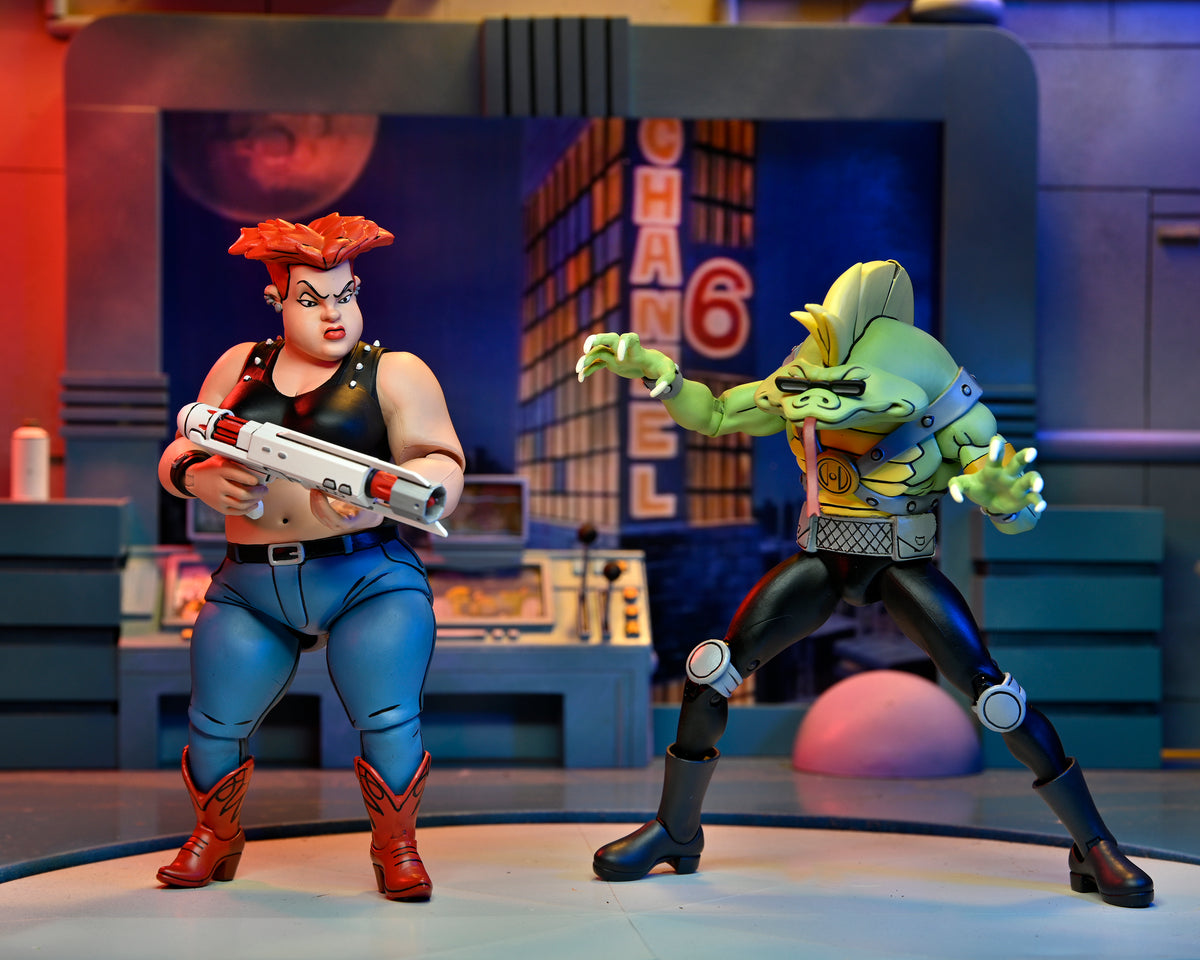 Teenage Mutant Ninja Turtles (Cartoon) - Jersey Red &amp; Grunt 7" Scale Action Figures (2-Pack)