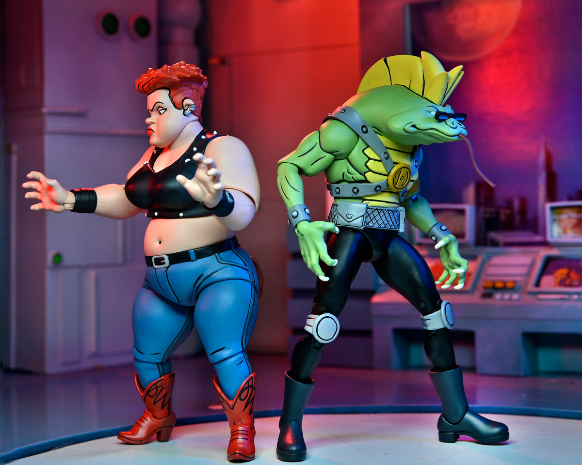 Teenage Mutant Ninja Turtles (Cartoon) - Jersey Red &amp; Grunt 7" Scale Action Figures (2-Pack)