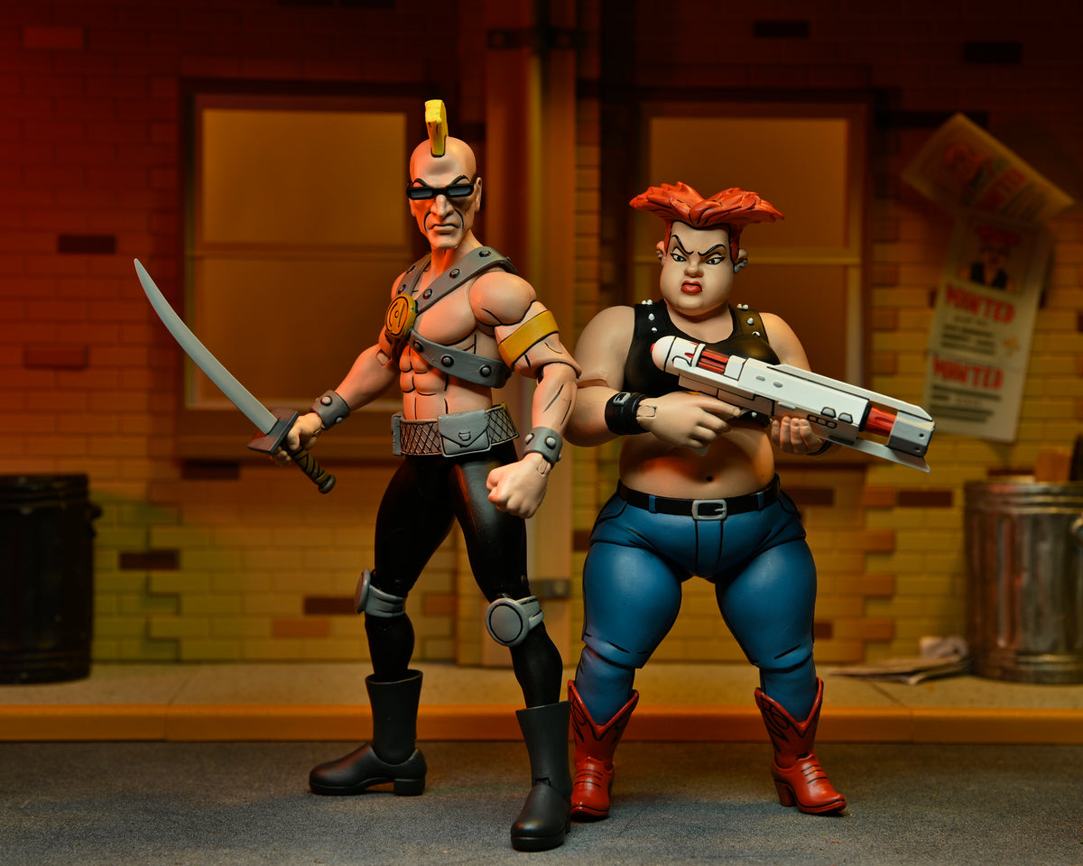 Teenage Mutant Ninja Turtles (Cartoon) - Jersey Red &amp; Grunt 7" Scale Action Figures (2-Pack)