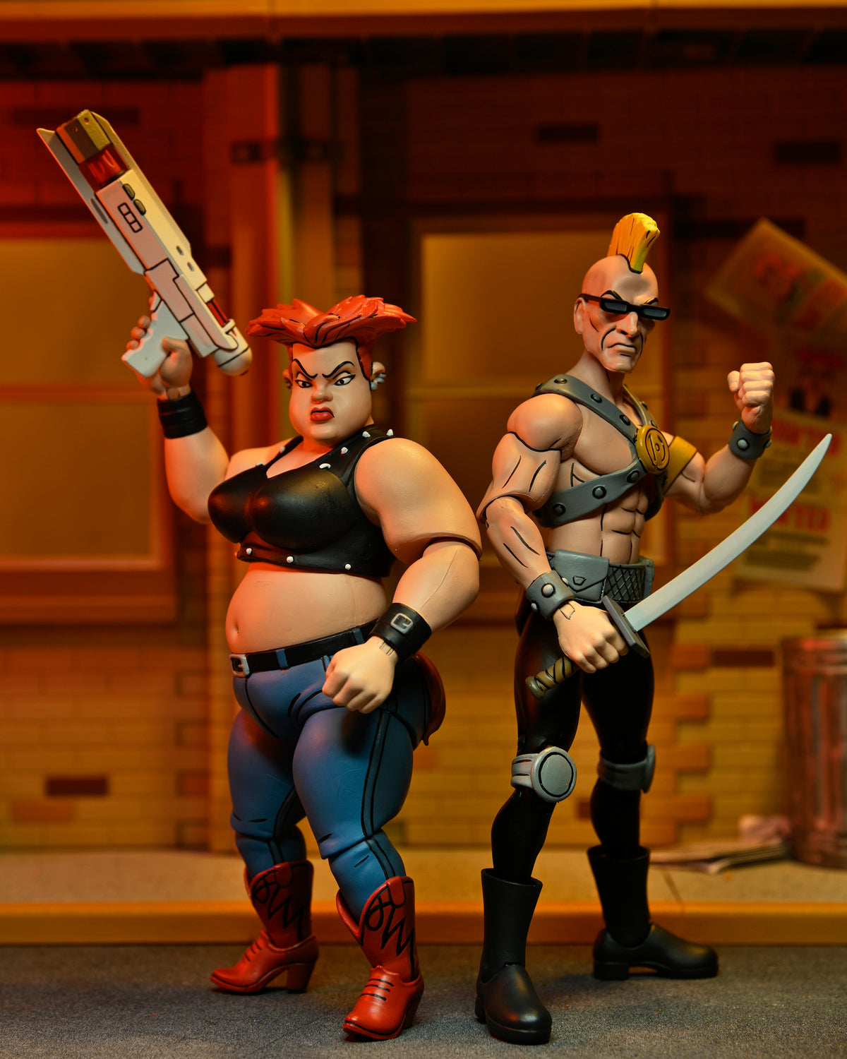 Teenage Mutant Ninja Turtles (Cartoon) - Jersey Red &amp; Grunt 7" Scale Action Figures (2-Pack)