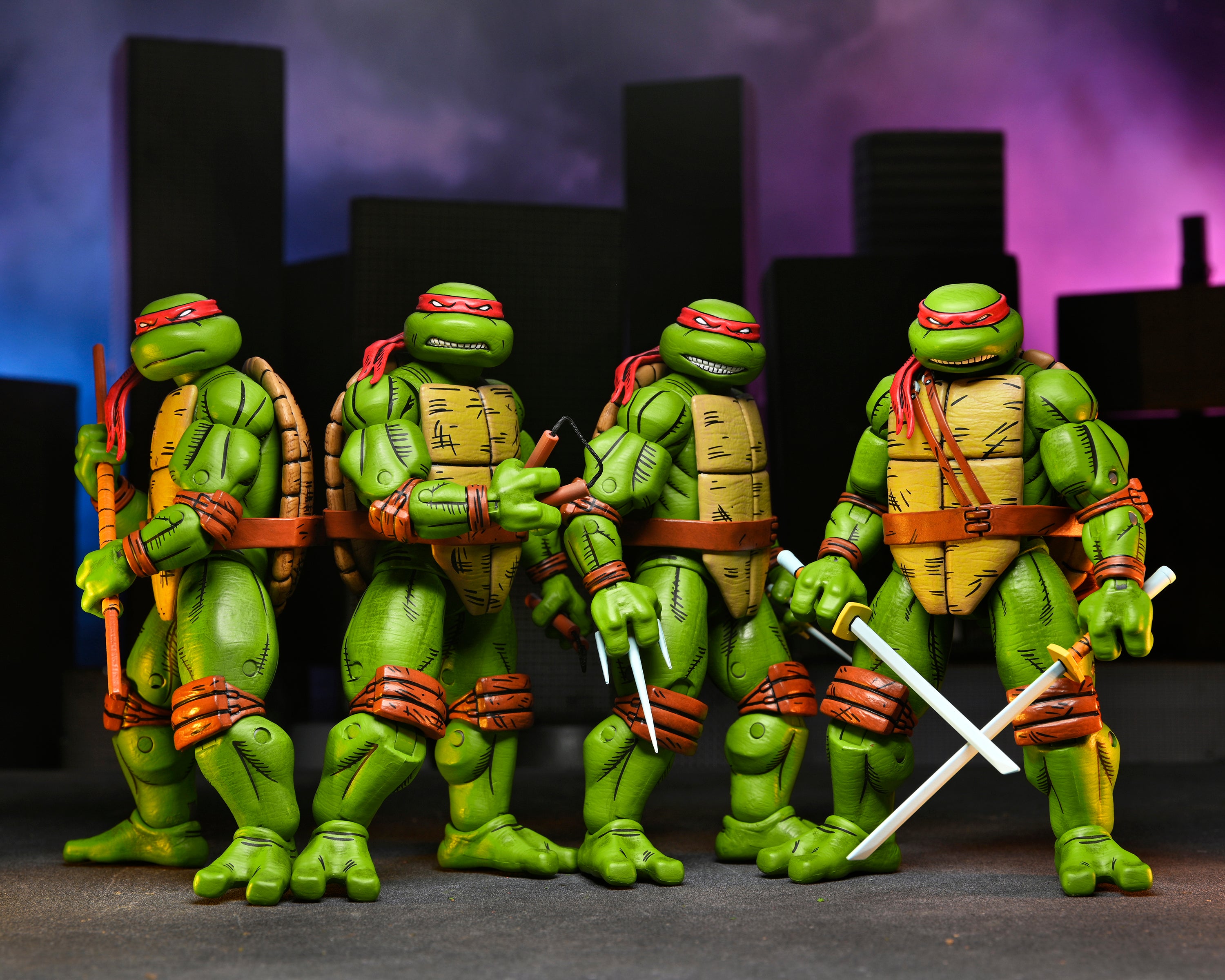 Teenage Mutant Ninja Turtles (Mirage Comics) - Leonardo, Raphael, Michelangelo, and Donatello 7" Scale Action Figure 4-Pack