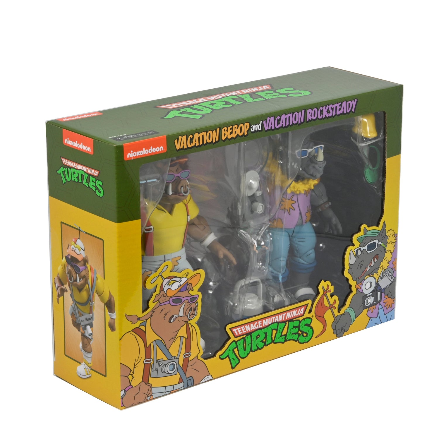 Teenage Mutant Ninja Turtles (Cartoon) - Vacation Bebop and Rocksteady 7&quot; Scale Action Figure 2-Pack - NECA