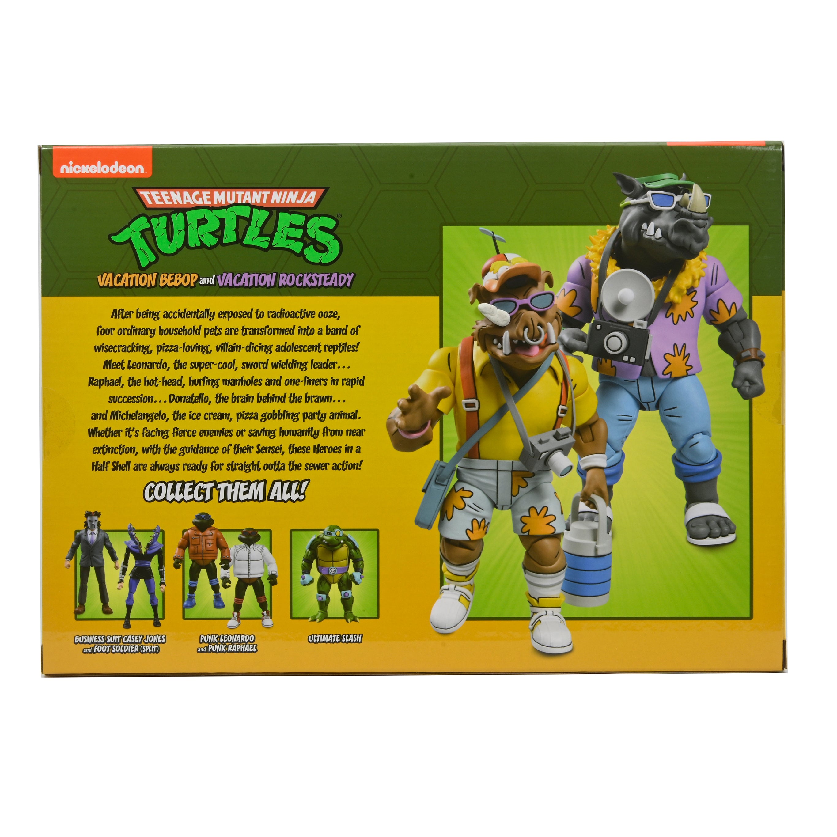 Teenage Mutant Ninja Turtles (Cartoon) - Vacation Bebop and Rocksteady 7&quot; Scale Action Figure 2-Pack - NECA