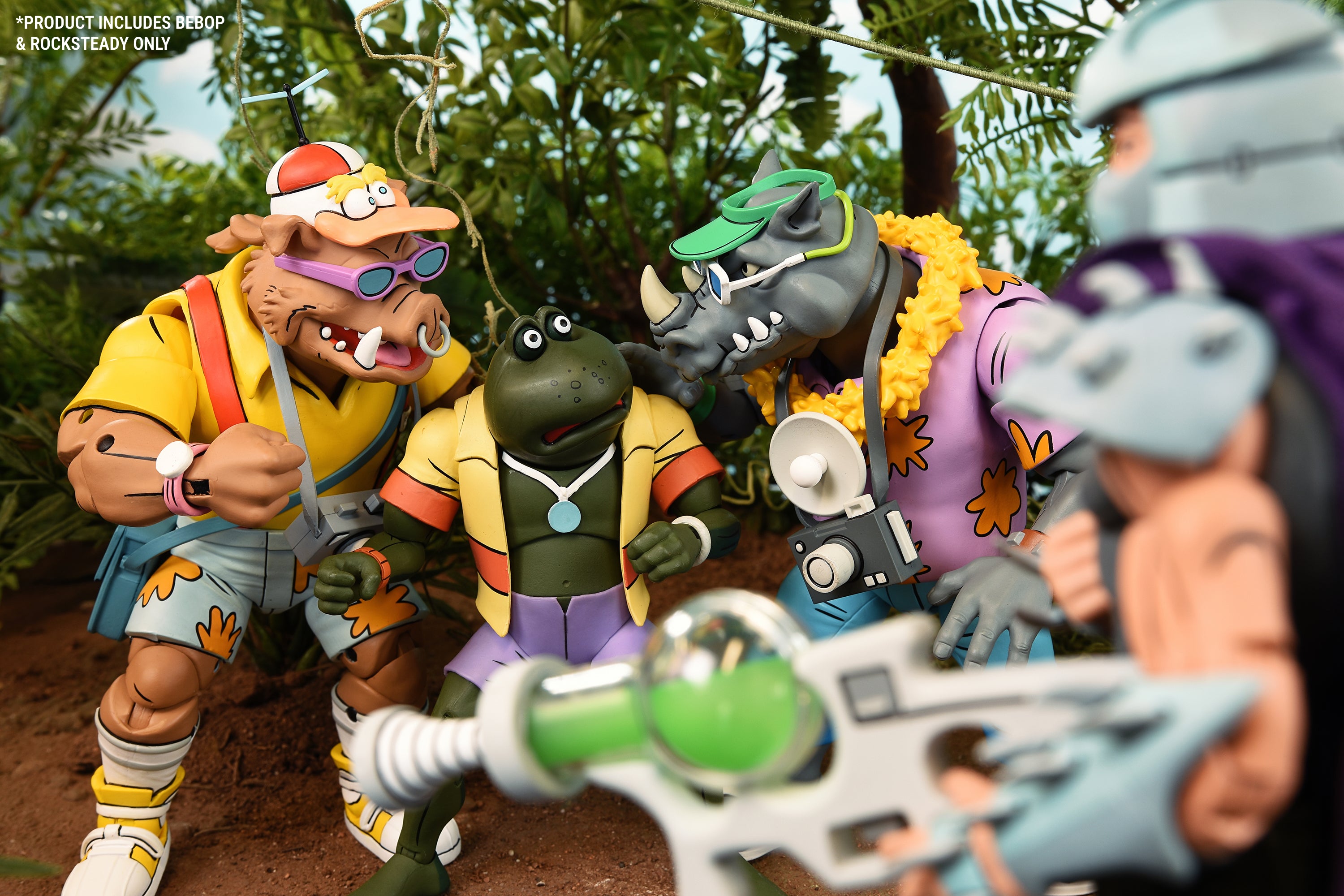 Teenage Mutant Ninja Turtles (Cartoon) - Vacation Bebop and Rocksteady 7" Scale Action Figure 2-Pack - NECA