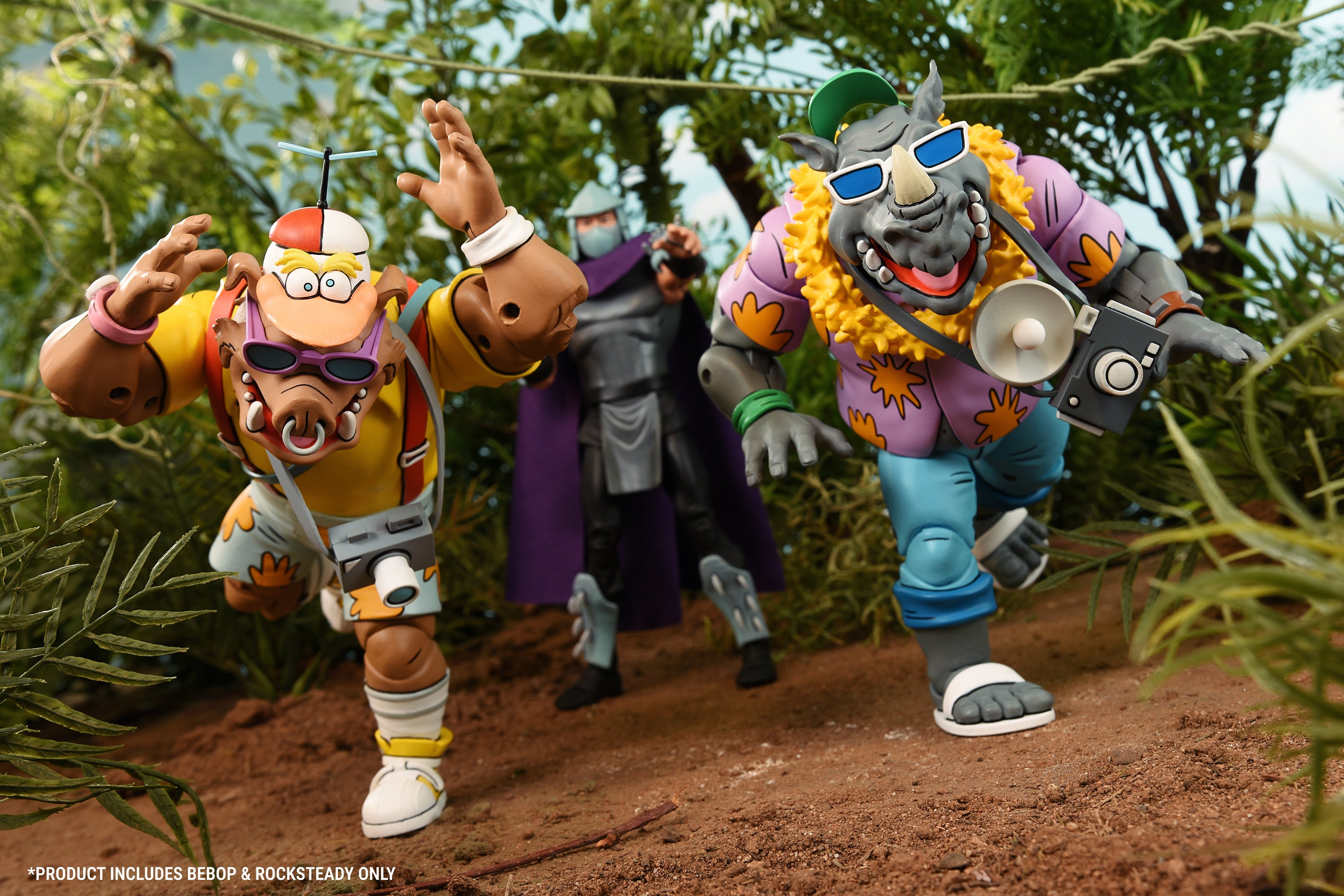 Teenage Mutant Ninja Turtles (Cartoon) - Vacation Bebop and Rocksteady 7" Scale Action Figure 2-Pack - NECA