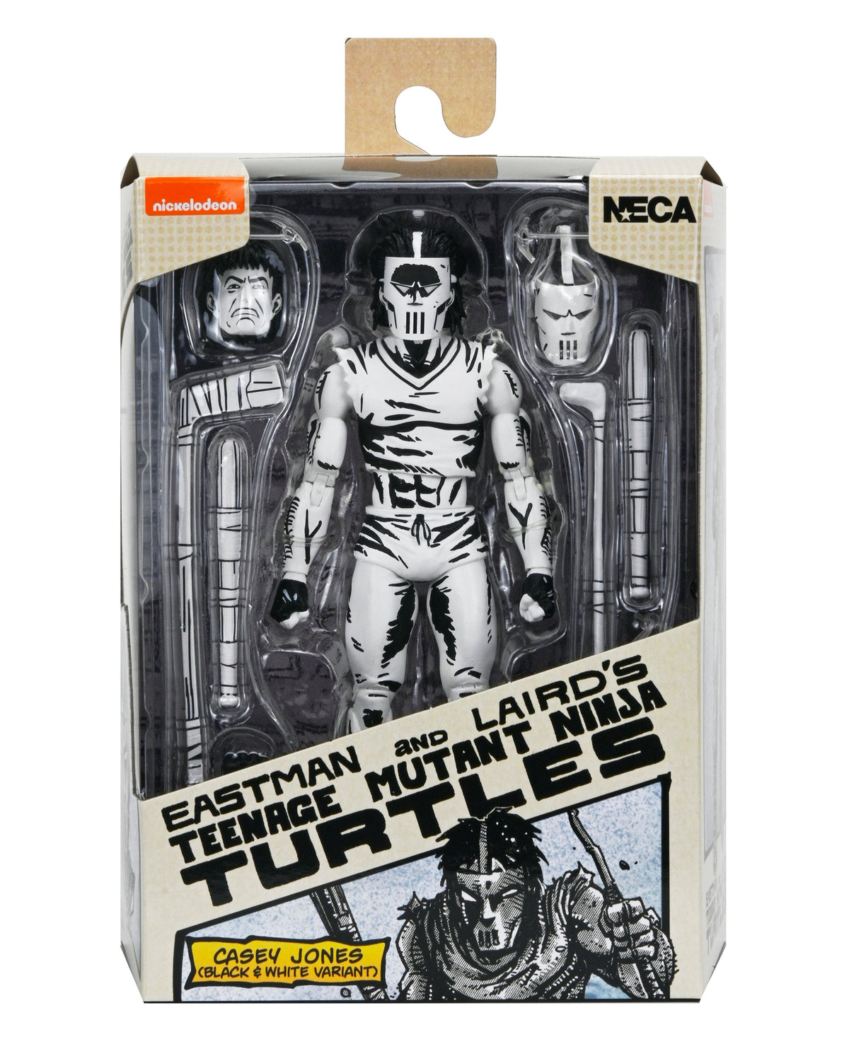 Teenage Mutant Ninja Turtles (Mirage Comics) - Black &amp; White Casey Jones 7” Scale Action Figure - NECA