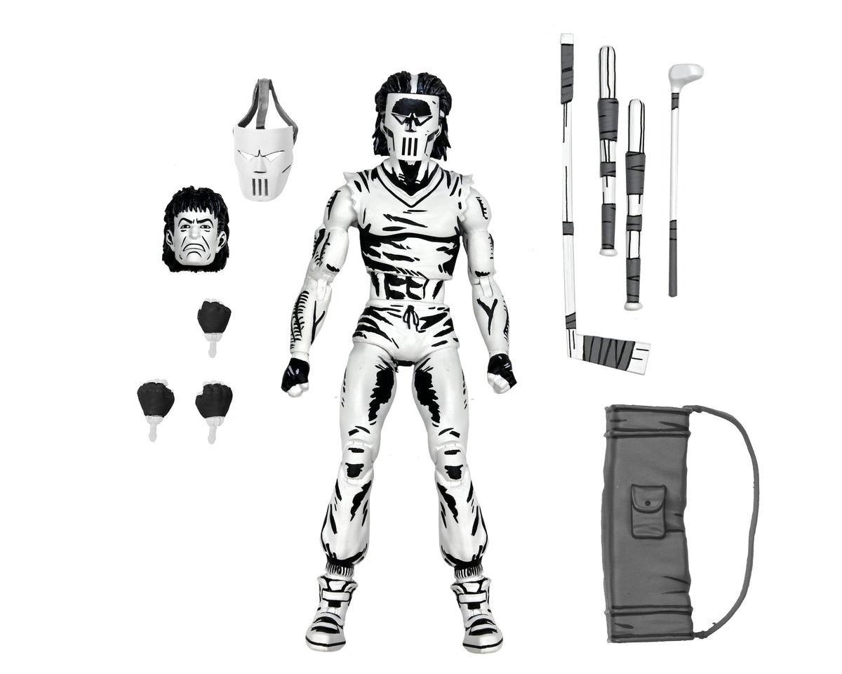 Teenage Mutant Ninja Turtles (Mirage Comics) - Black &amp; White Casey Jones 7” Scale Action Figure - NECA