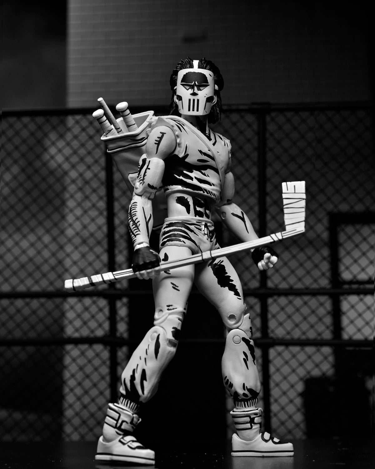 Teenage Mutant Ninja Turtles (Mirage Comics) - Black &amp; White Casey Jones 7” Scale Action Figure - NECA