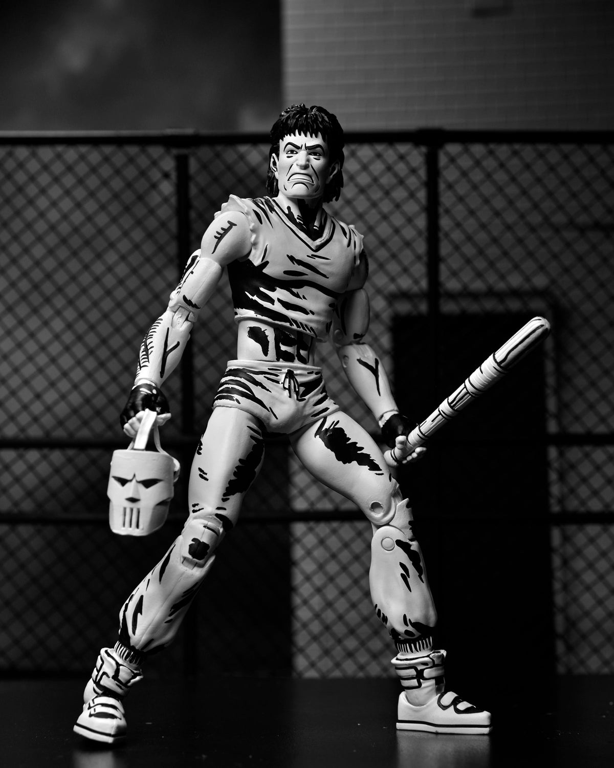 Teenage Mutant Ninja Turtles (Mirage Comics) - Black &amp; White Casey Jones 7” Scale Action Figure - NECA