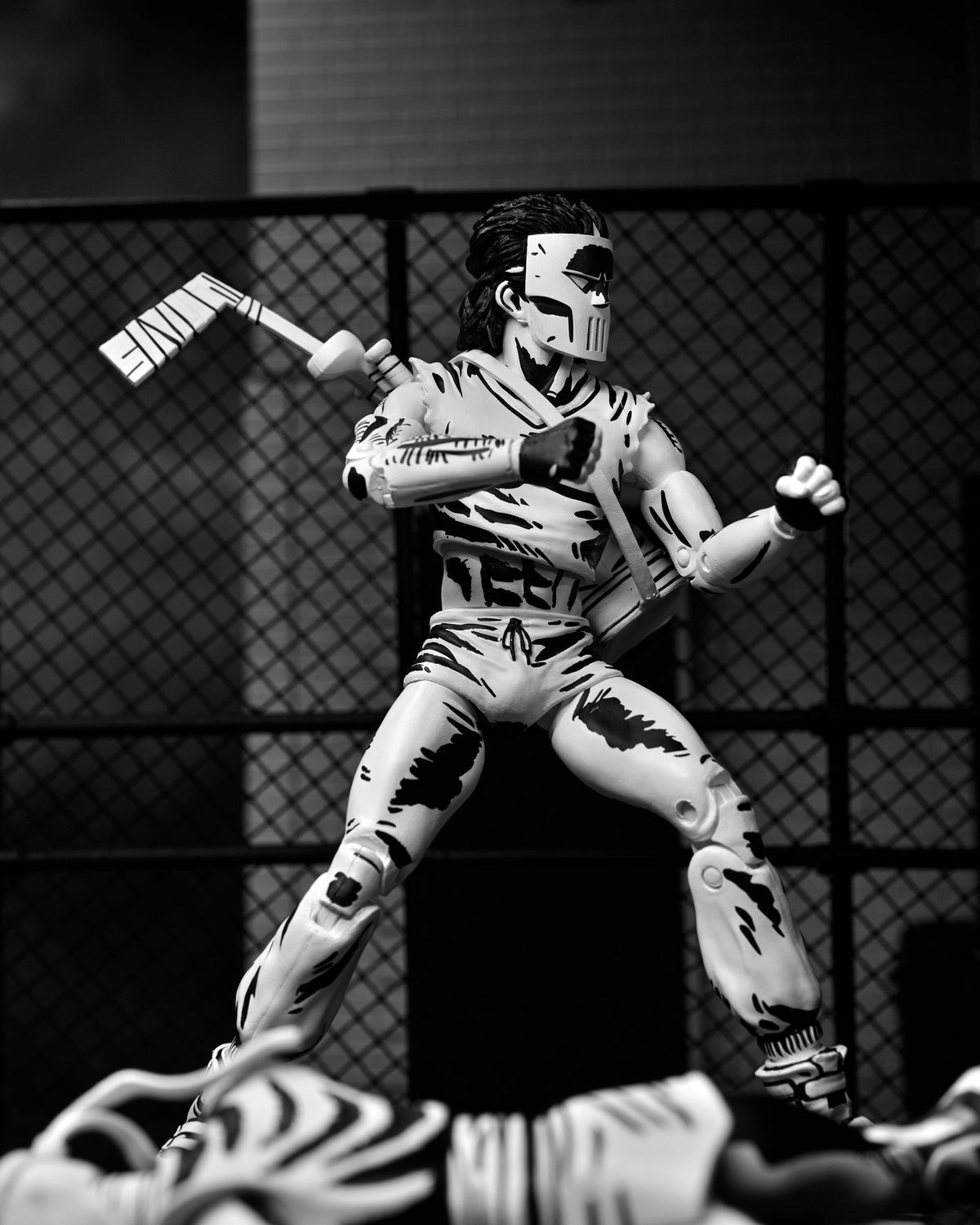 Teenage Mutant Ninja Turtles (Mirage Comics) - Black &amp; White Casey Jones 7” Scale Action Figure - NECA