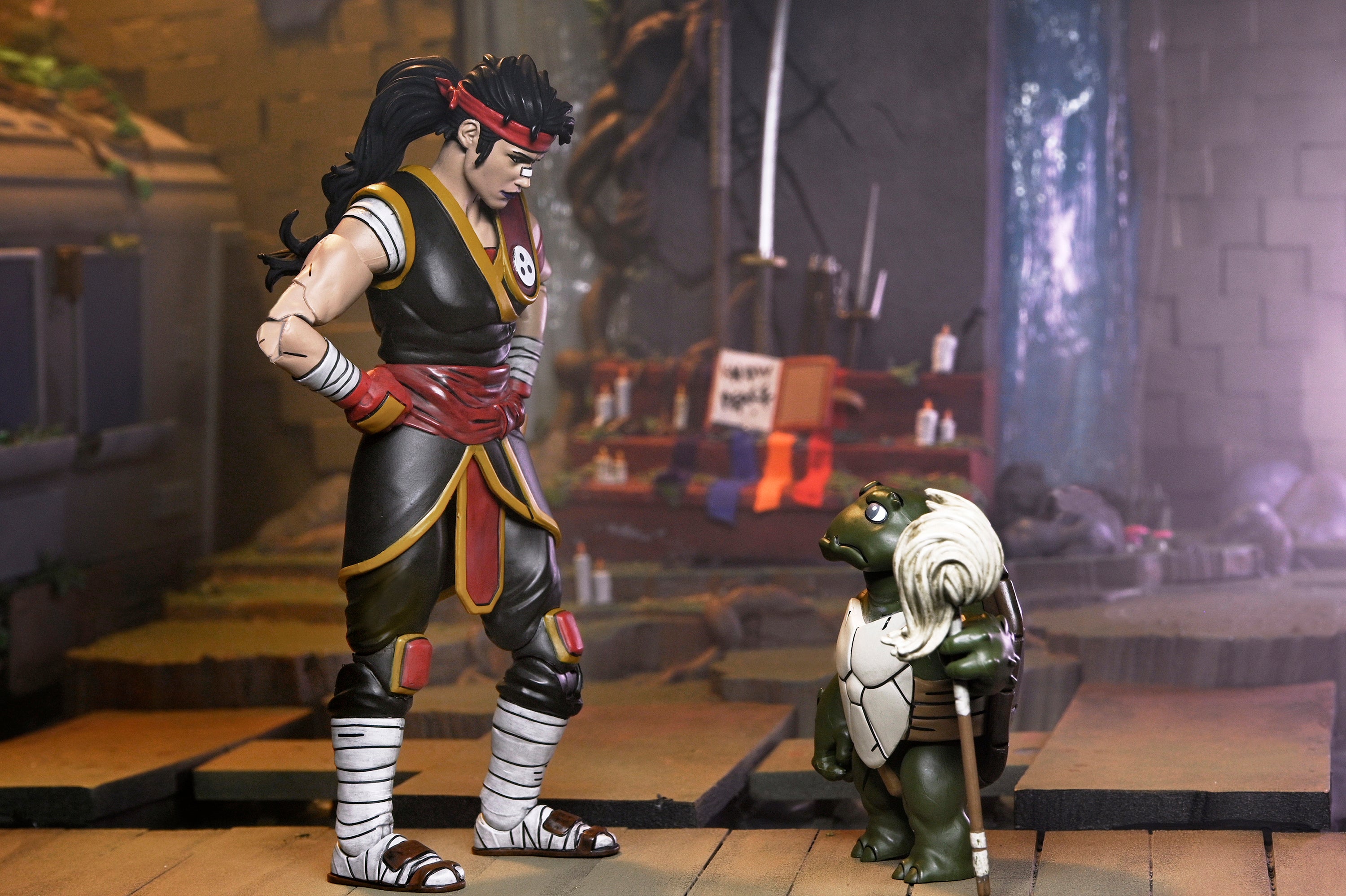 Teenage Mutant Ninja Turtles (The Last Ronin - The Lost Years) - Ultimate Casey Marie with Baby Odyn Action Figures - NECA