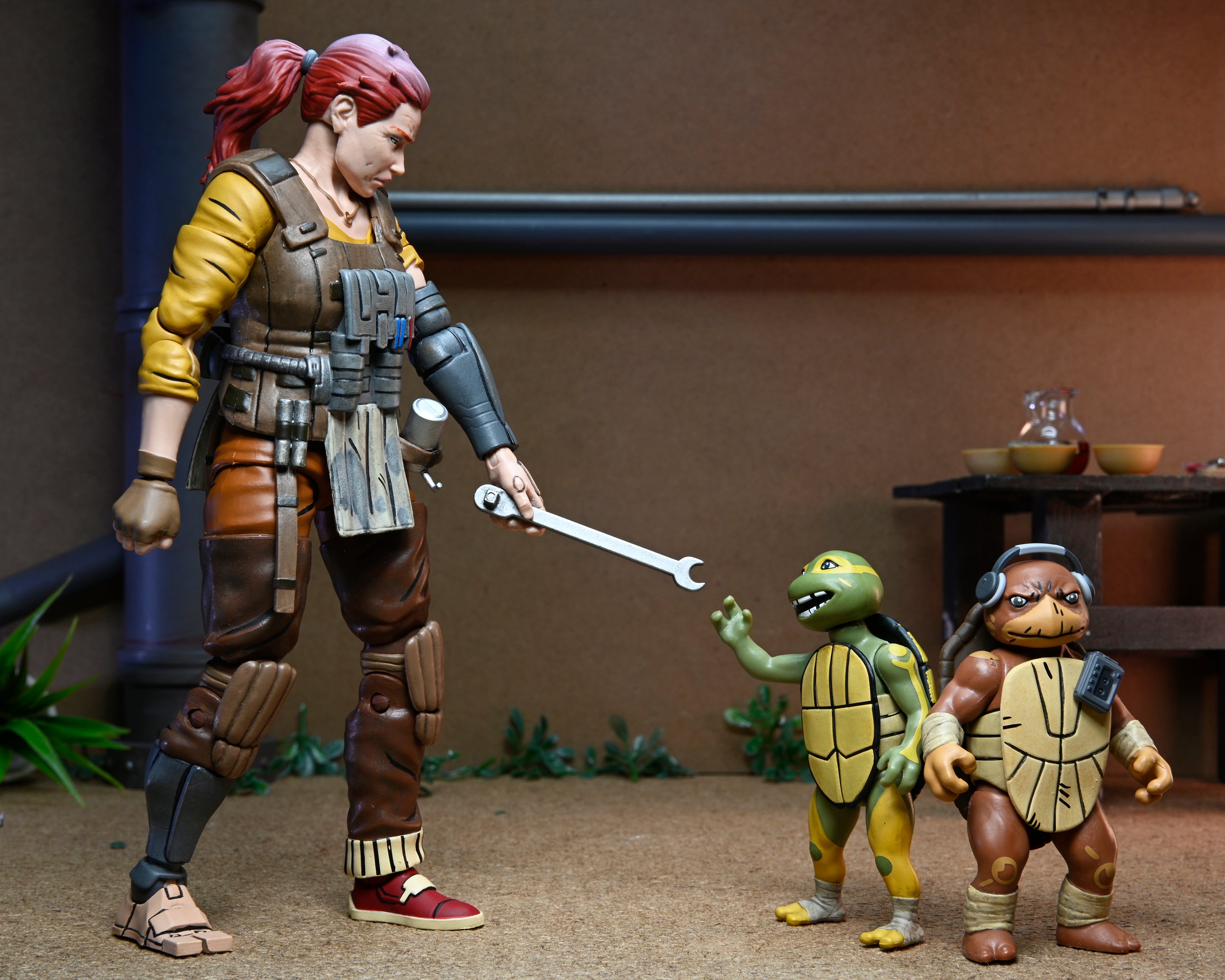 Teenage Mutant Ninja Turtles (The Last Ronin - The Lost Years) - Grammy April with Baby Yi &amp; Moja 7” Scale Action Figures - NECA