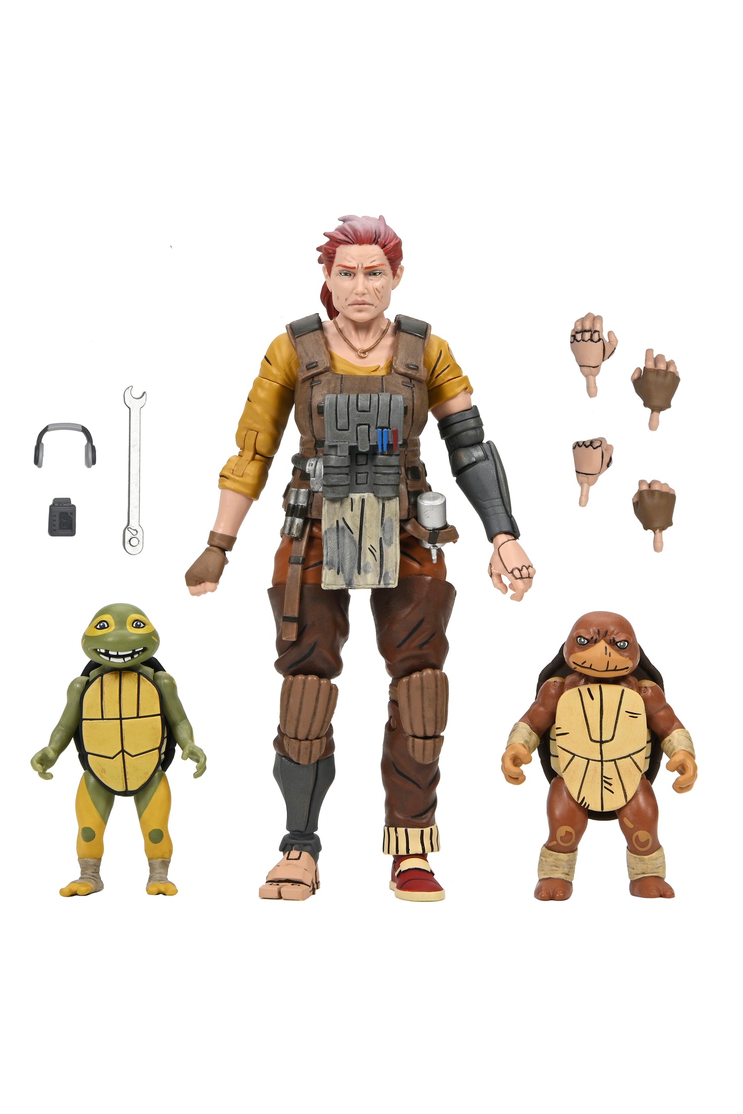 Teenage Mutant Ninja Turtles (The Last Ronin - The Lost Years) - Grammy April with Baby Yi &amp; Moja 7” Scale Action Figures - NECA