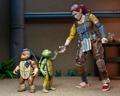 Teenage Mutant Ninja Turtles (The Last Ronin - The Lost Years) - Grammy April with Baby Yi &amp; Moja 7” Scale Action Figures - NECA