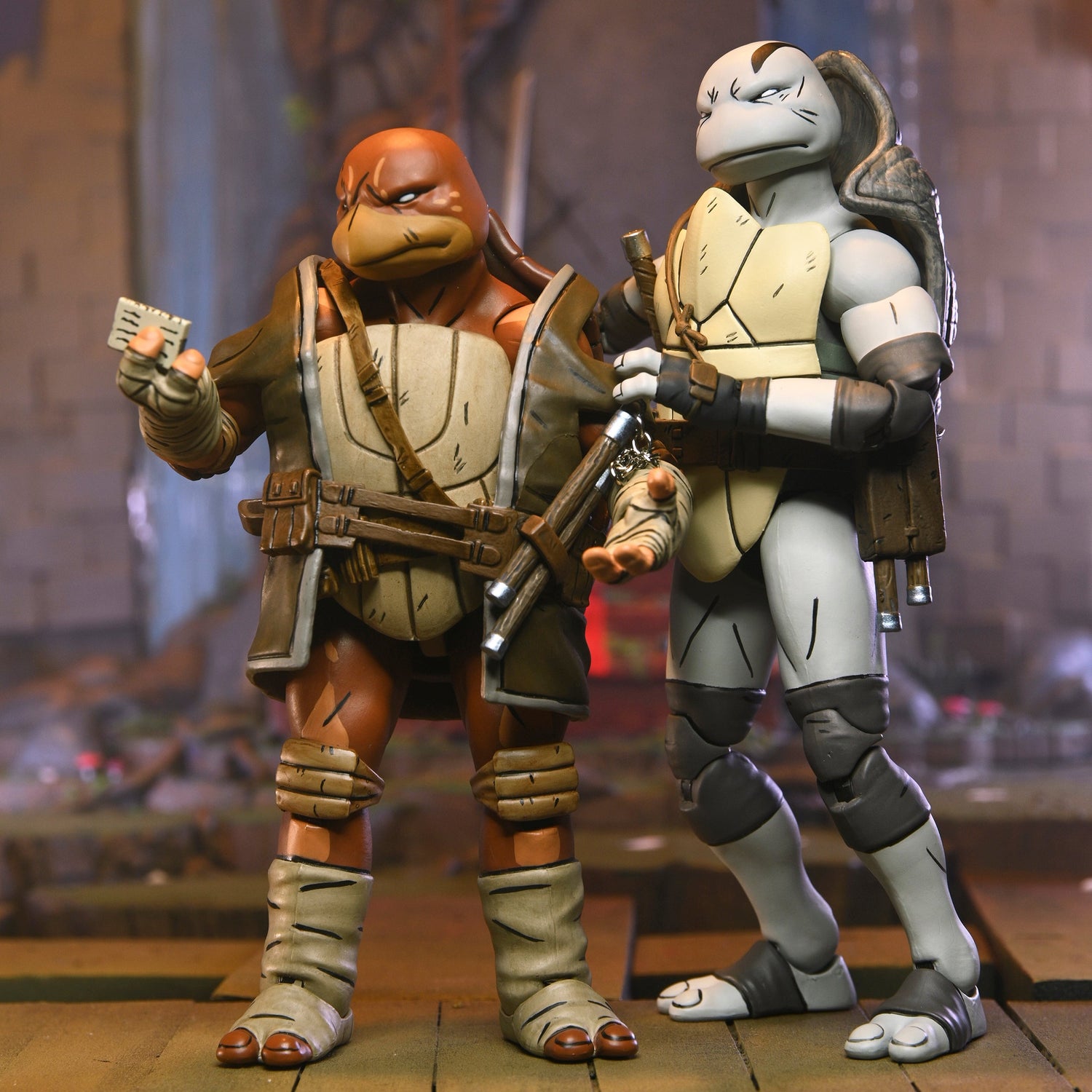 Teenage Mutant Ninja Turtles (The Last Ronin) - Ultimate Moja, Odyn, Uno &amp; Yi 7” Scale Action Figure Bundle - NECA - Shown: Moja &amp; Uno