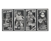 Universal Monsters x Teenage Mutant Ninja Turtles – Black & White Turtles 7” Scale Action Figure 4-Pack - NECA