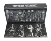Universal Monsters x Teenage Mutant Ninja Turtles – Black & White Turtles 7” Scale Action Figure 4-Pack - NECA
