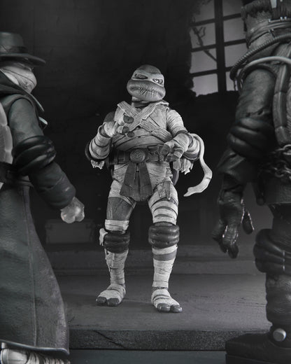 Universal Monsters x Teenage Mutant Ninja Turtles – Black &amp; White Turtles 7” Scale Action Figure 4-Pack - NECA