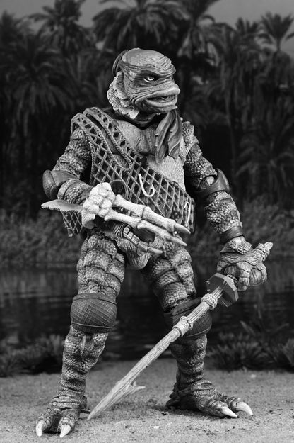 Universal Monsters x Teenage Mutant Ninja Turtles – Black &amp; White Turtles 7” Scale Action Figure 4-Pack - NECA