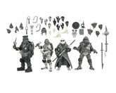 Universal Monsters x Teenage Mutant Ninja Turtles – Black & White Turtles 7” Scale Action Figure 4-Pack - NECA