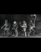 Universal Monsters x Teenage Mutant Ninja Turtles – Black & White Turtles 7” Scale Action Figure 4-Pack - NECA