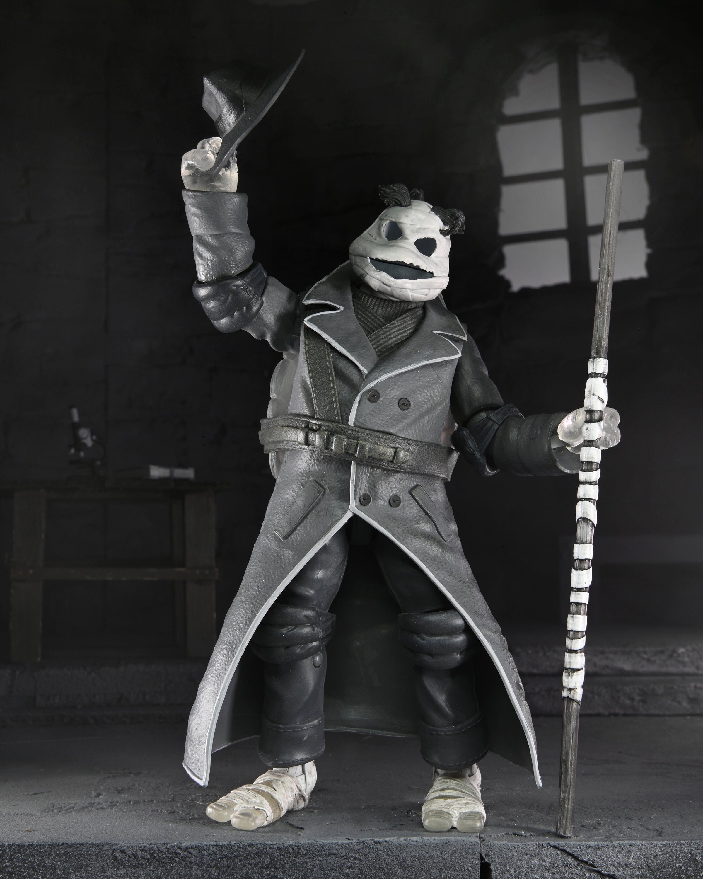 Universal Monsters x Teenage Mutant Ninja Turtles – Black &amp; White Turtles 7” Scale Action Figure 4-Pack - NECA