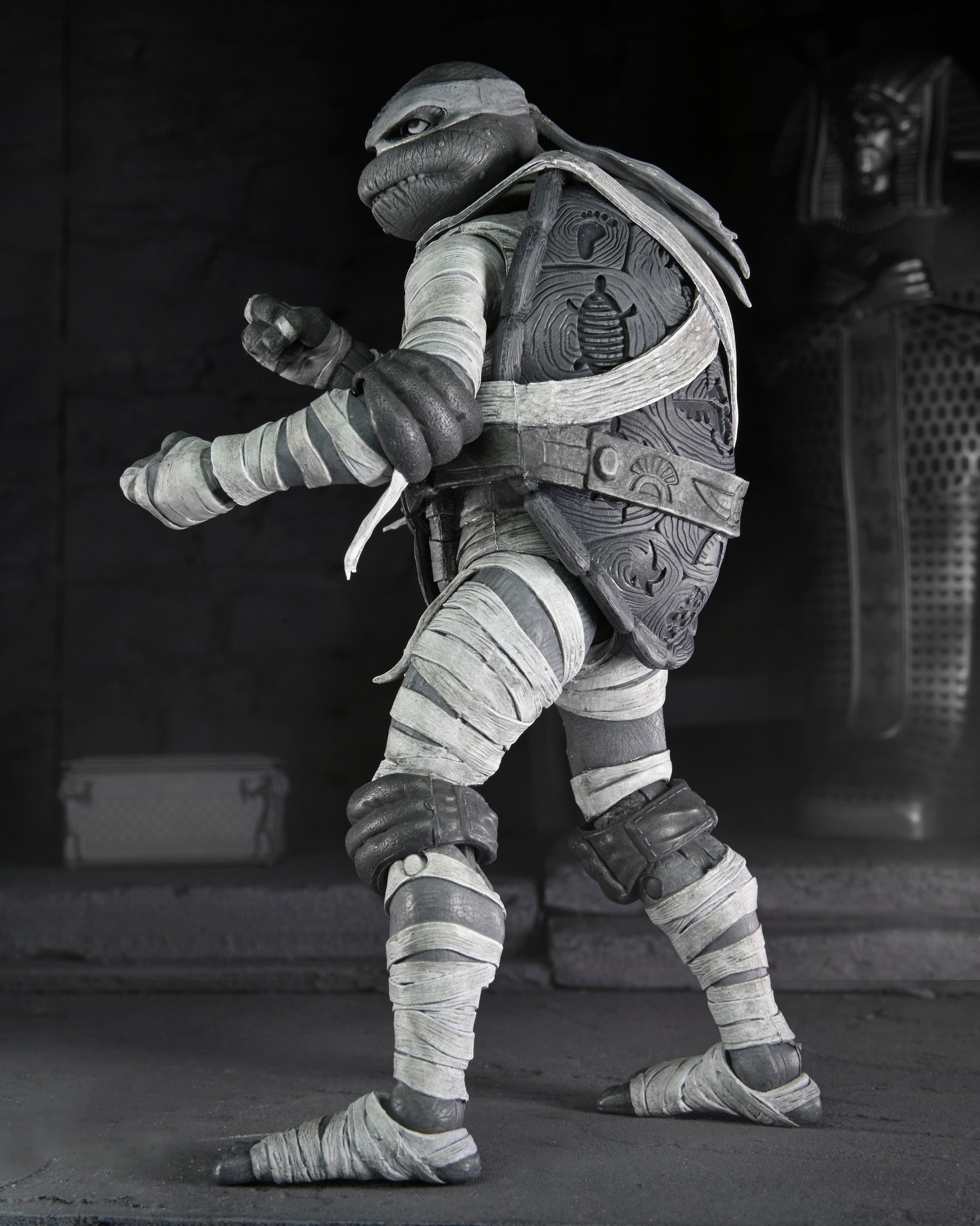 Universal Monsters x Teenage Mutant Ninja Turtles – Black &amp; White Turtles 7” Scale Action Figure 4-Pack - NECA